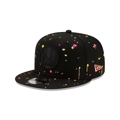 Golden State Warriors Gorra | New Era NBA Neon Splatter 9fifty Snapback Cap Mexico - Negros